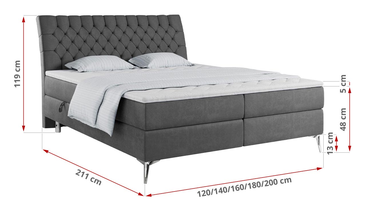 wymiary łóżka Milen