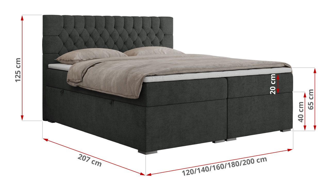 wymiary łóżka Pera