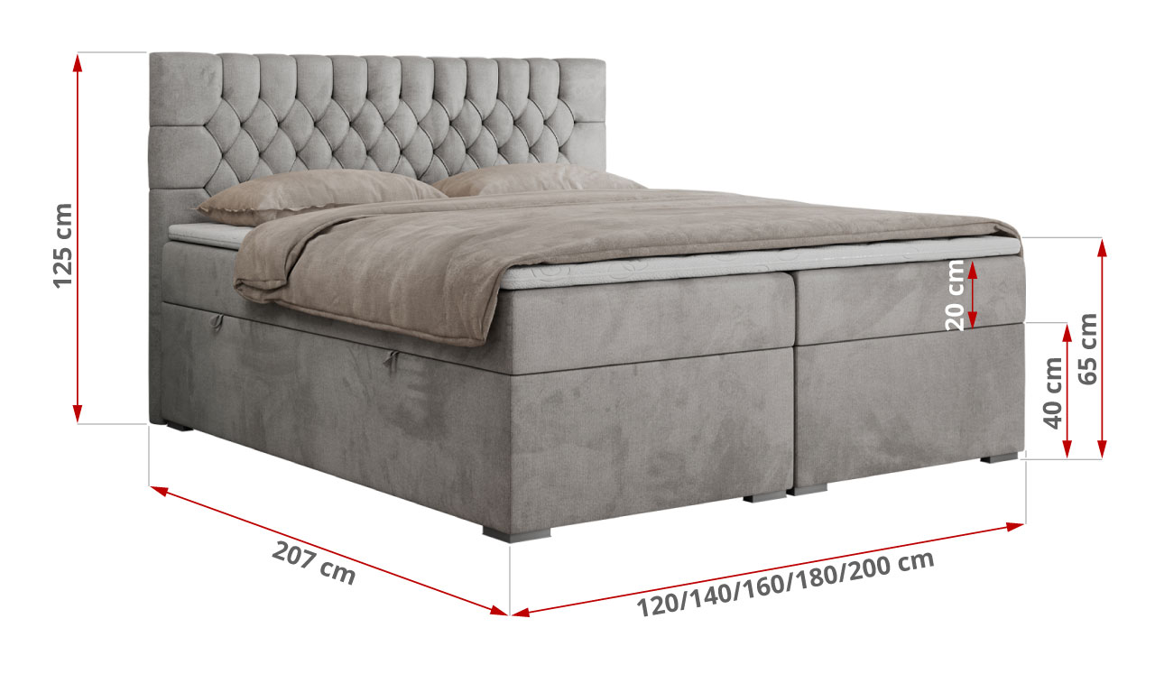 wymiary łóżka Pera