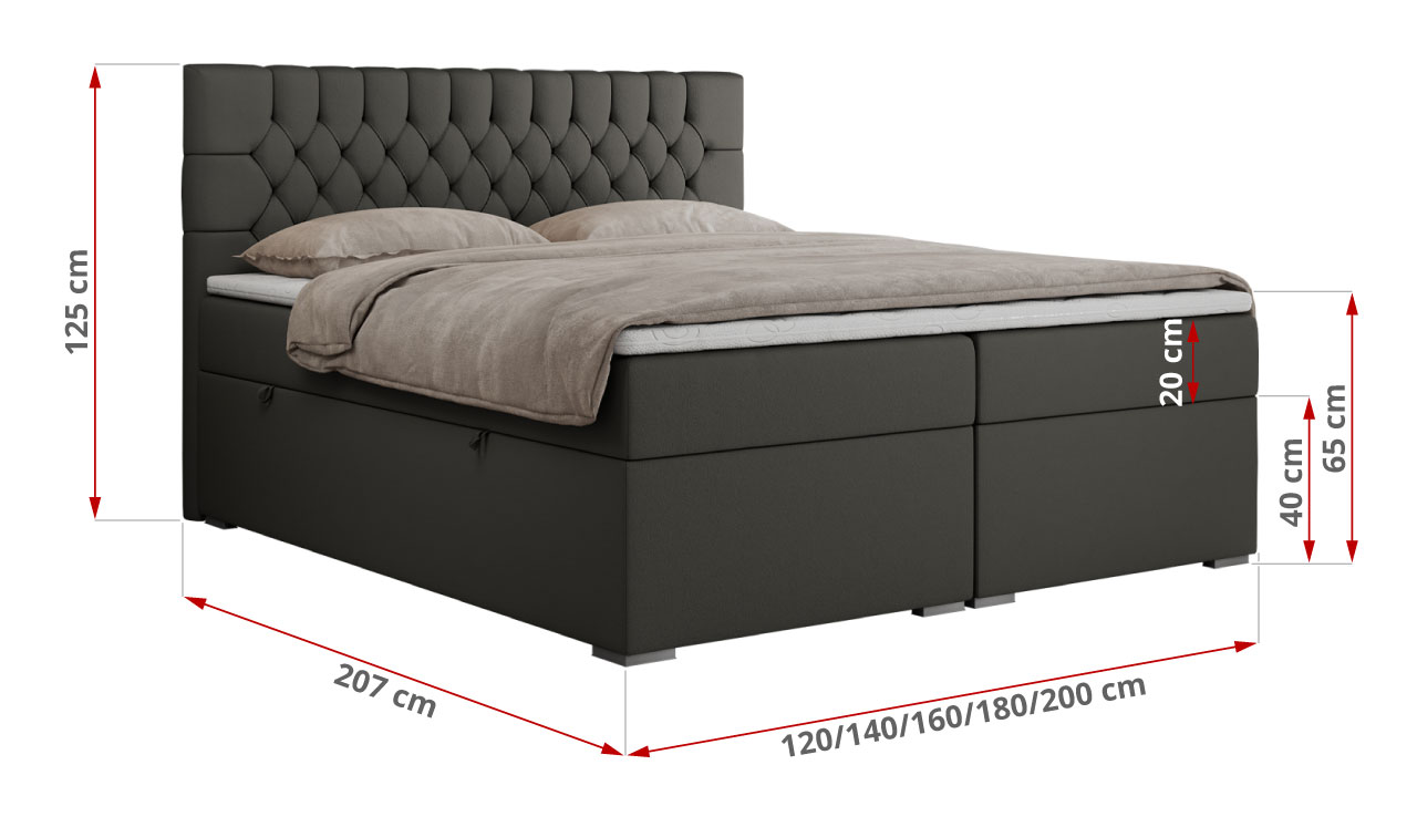 wymiary łóżka Pera