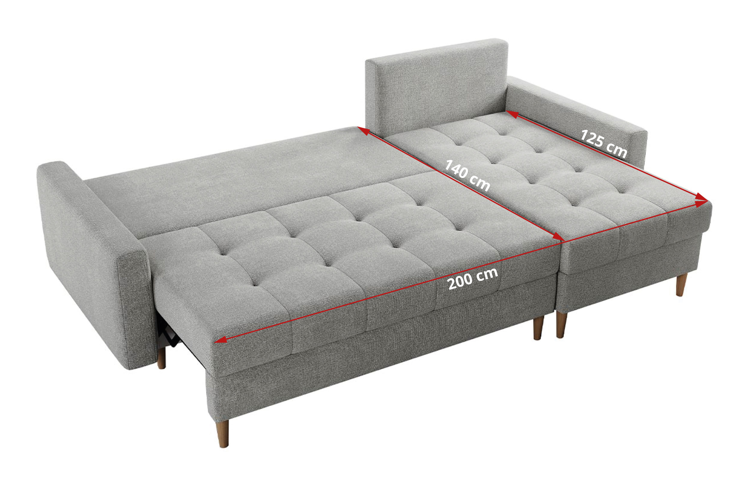 wymiary funkcji spania - colin