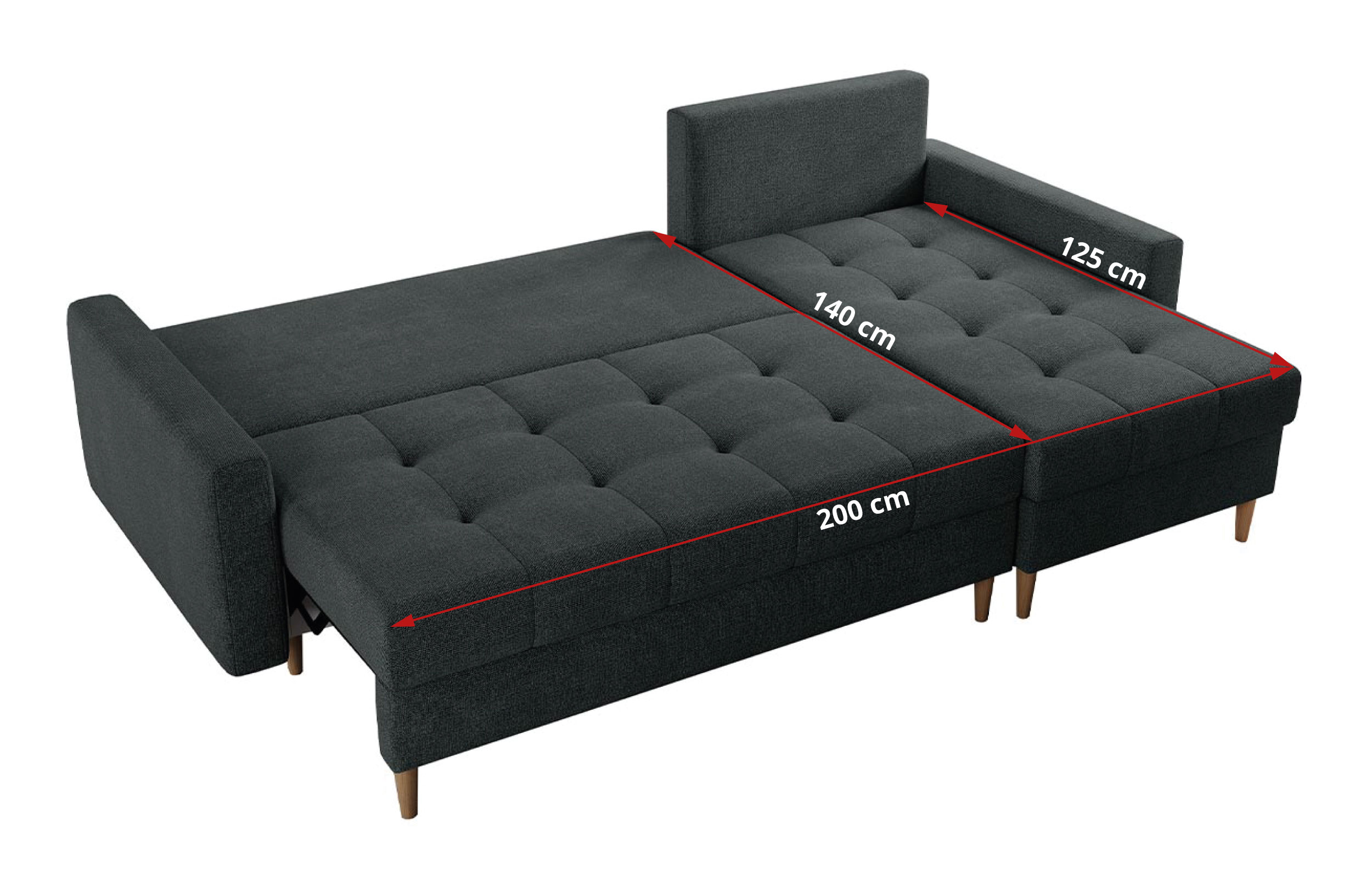 wymiary funkcji spania - colin