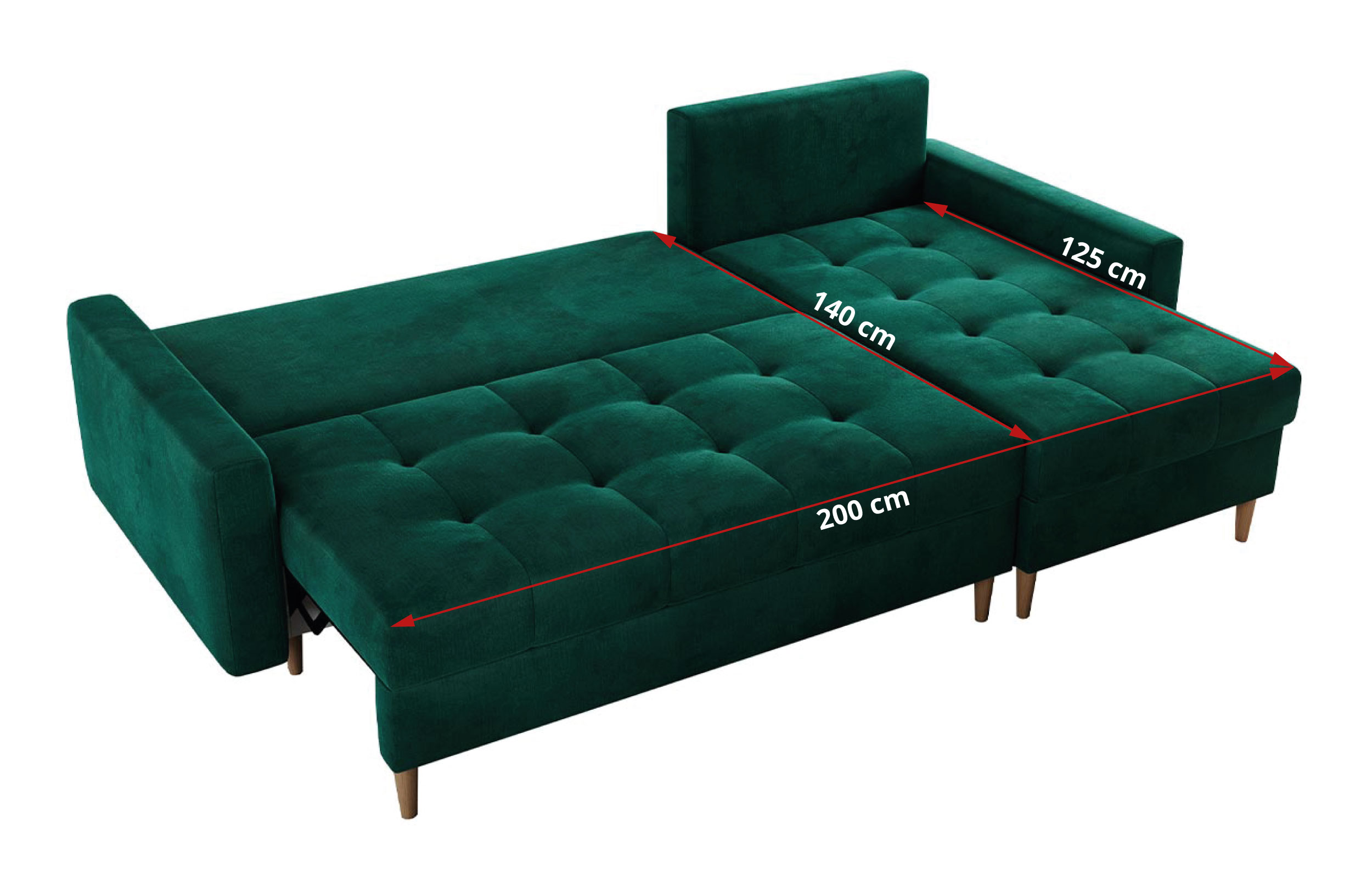 wymiary funkcji spania - colin