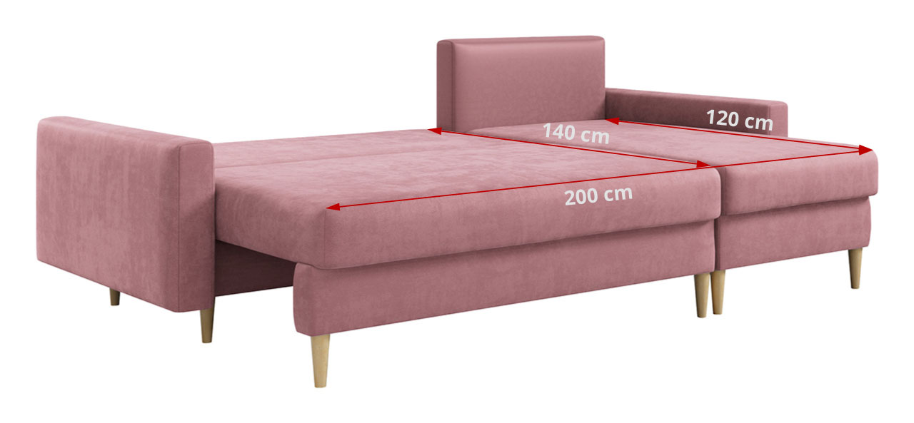 powierzchnia spania narożnika Lang