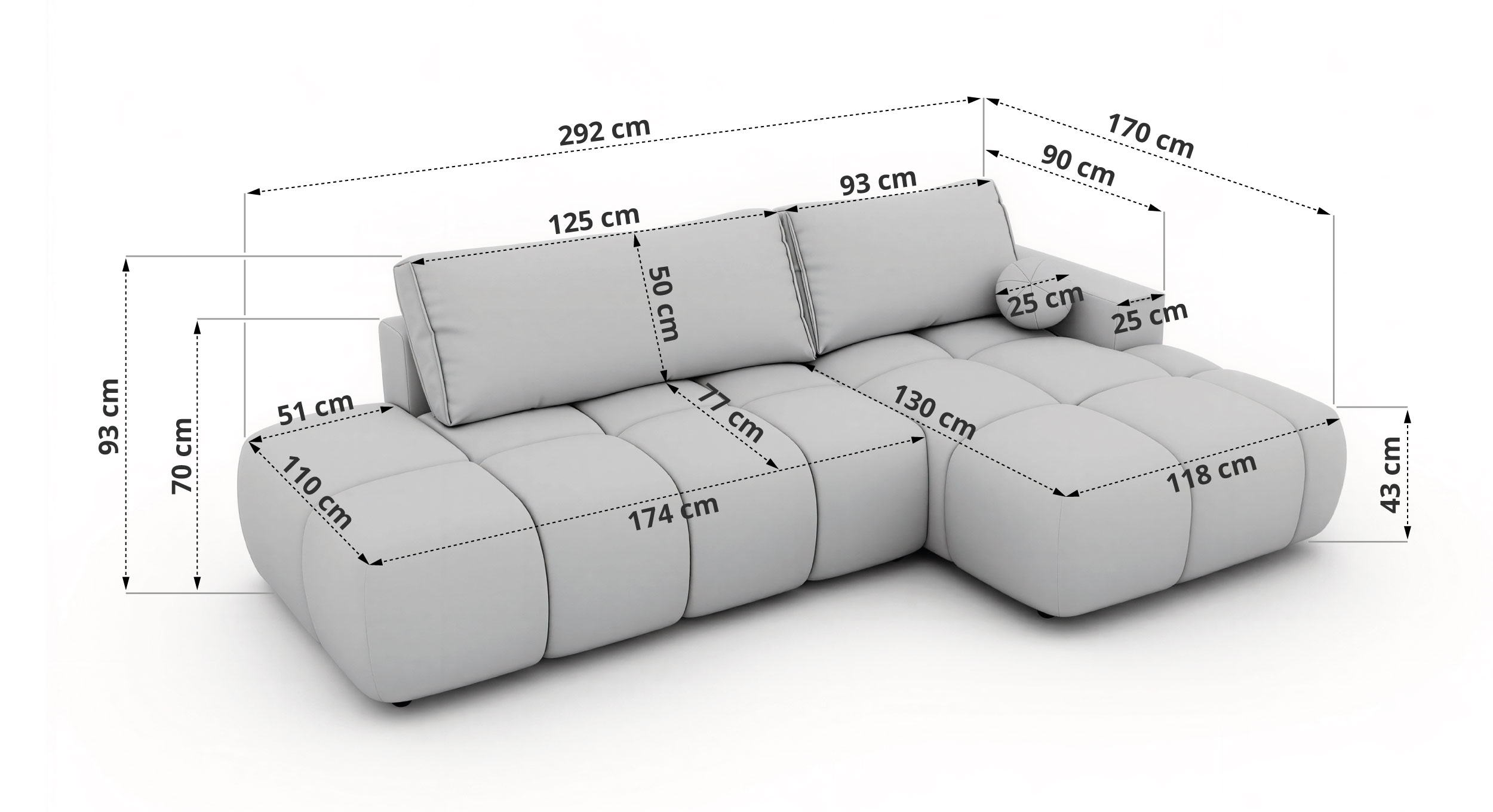 Narożnik LORAN L - Monolith 02 - beżowy - OUTLET - 42_1