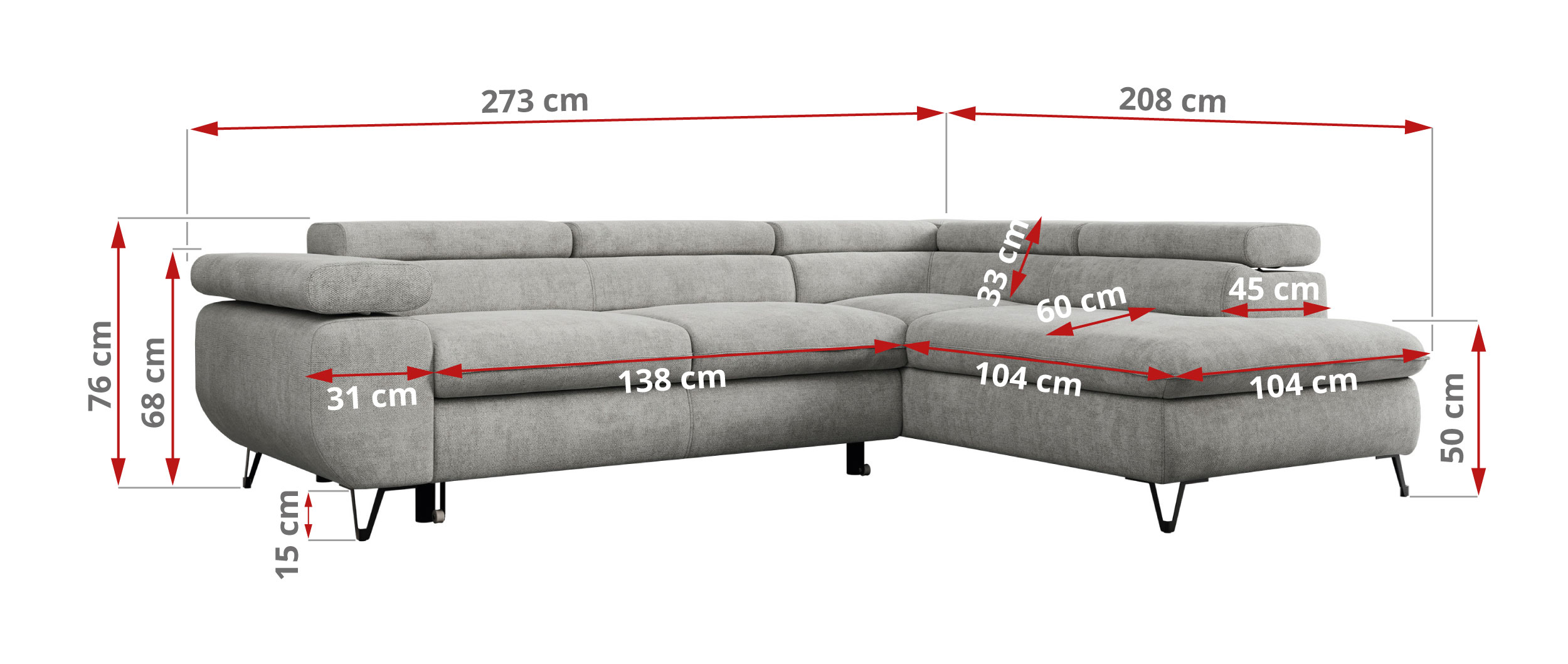 Narożnik PETER L - Matana 01 - jasny szary - OUTLETU - 42_1