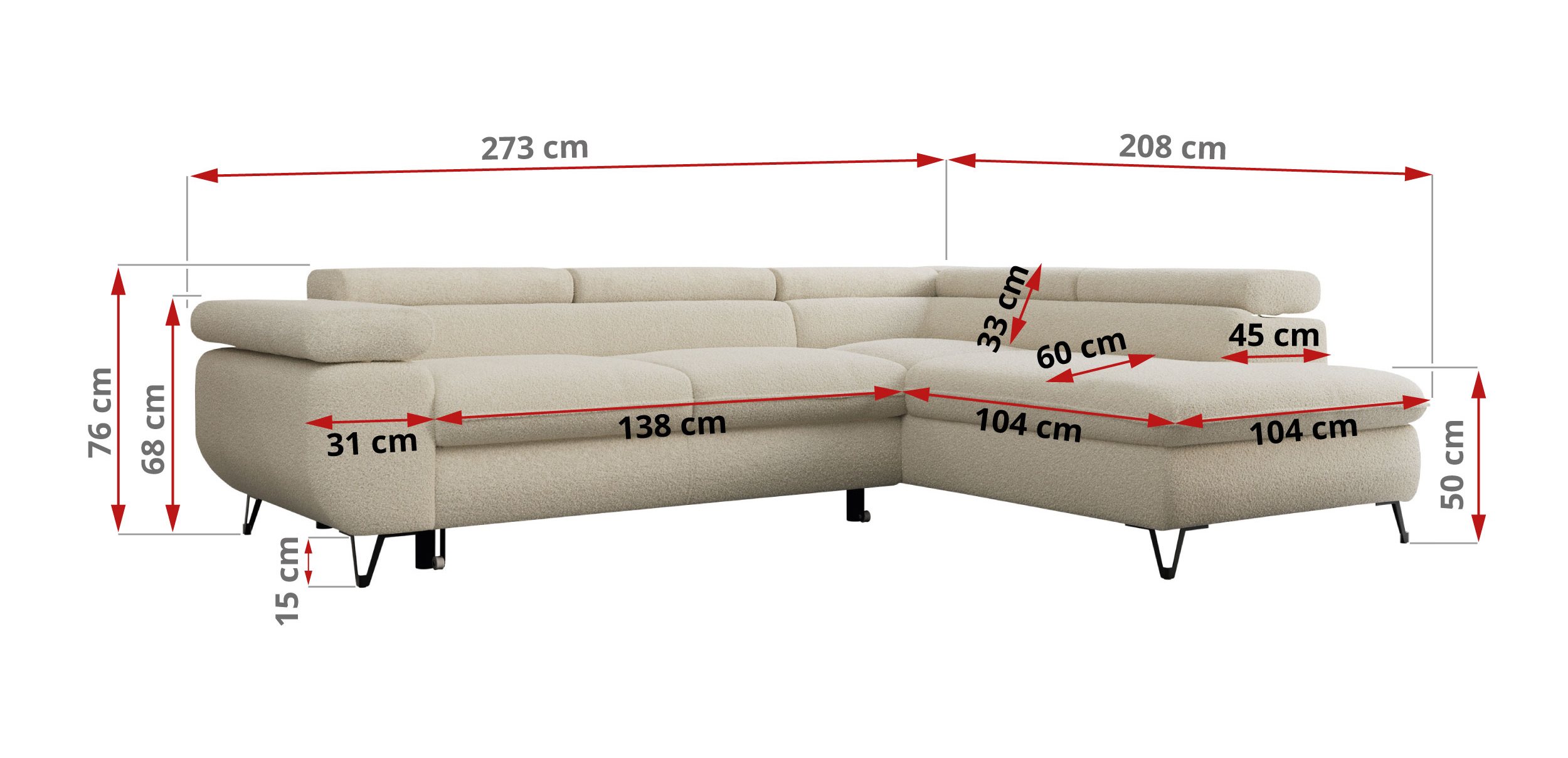 Narożnik PETER L - Now or Never 02 - beżowy - OUTLET - 42_1