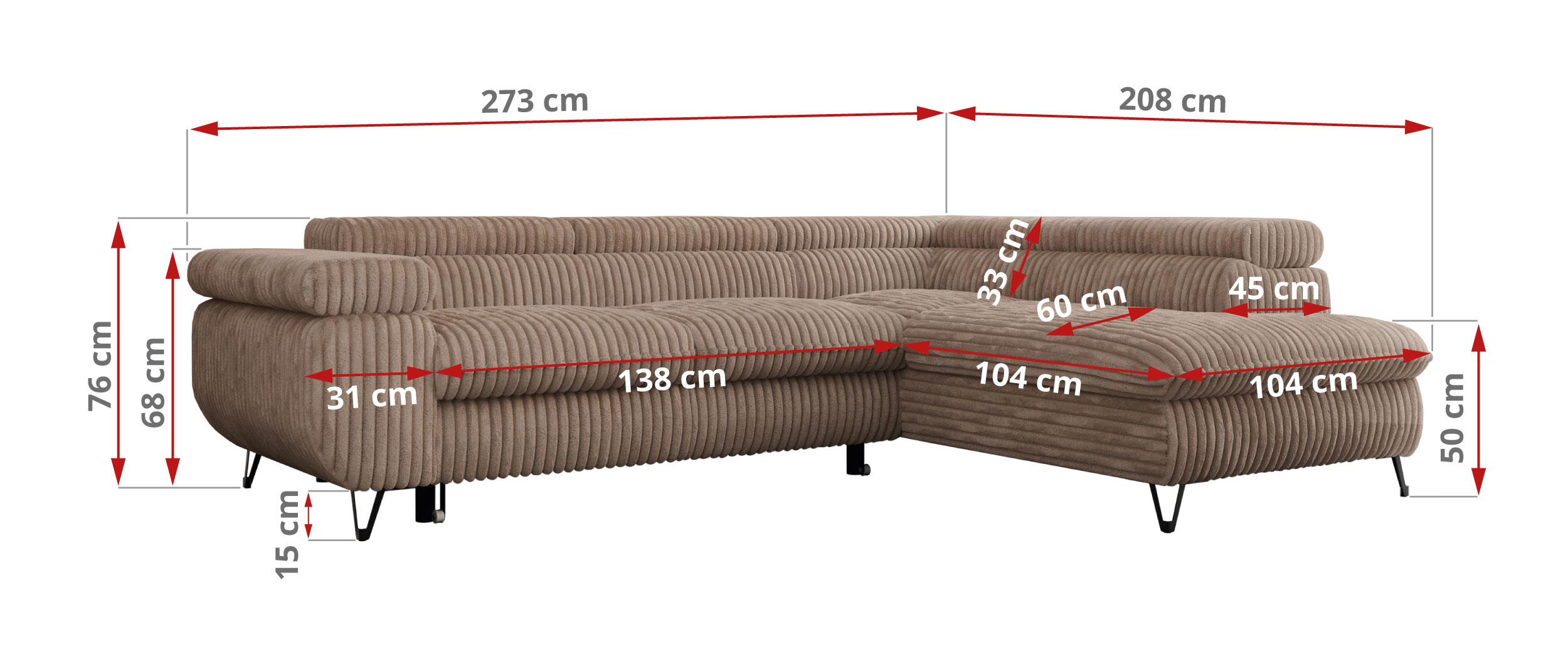 Narożnik PETER L - Tilia 17 - brązowy - OUTLETU - 42_1
