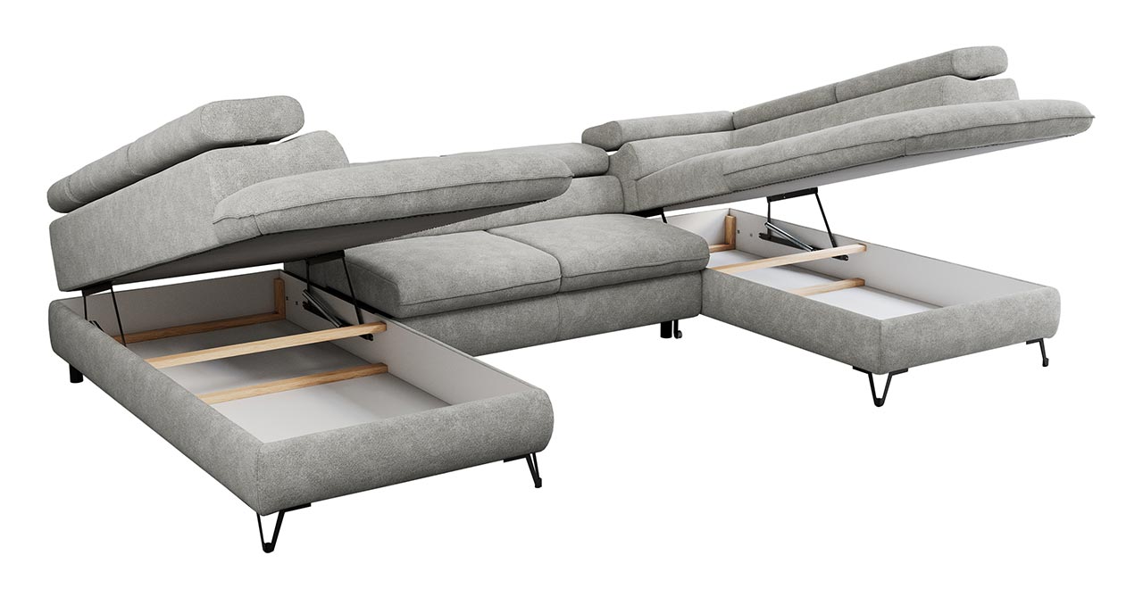 narożnik U, PETER, pojemniki na pościel