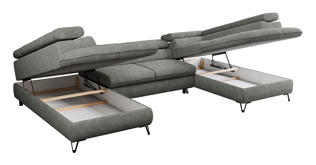 narożnik U, PETER, pojemniki na pościel