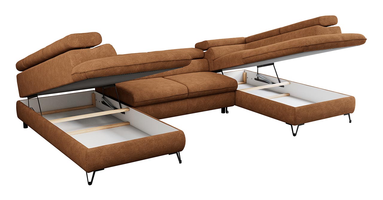 narożnik U, PETER, pojemniki na pościel