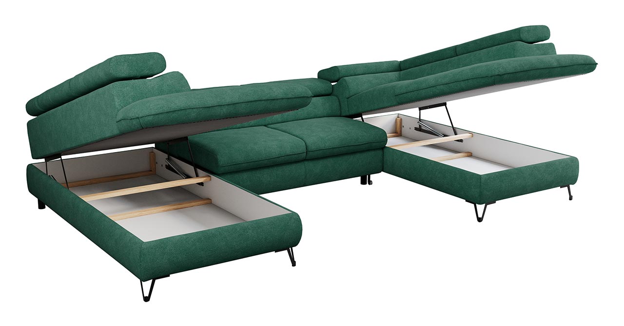 narożnik U, PETER, pojemniki na pościel