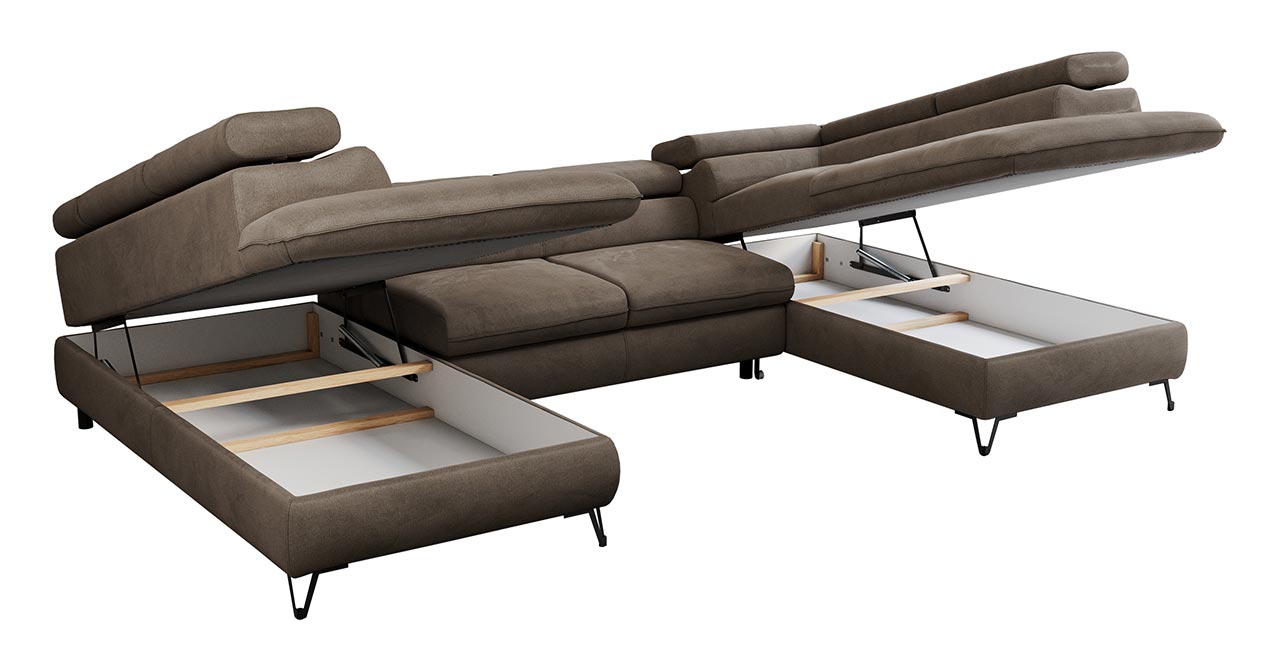 narożnik U, PETER, pojemniki na pościel