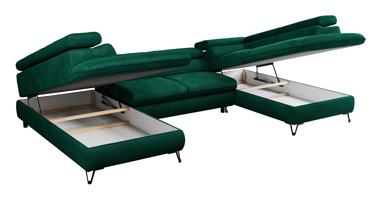 narożnik U, PETER, pojemniki na pościel