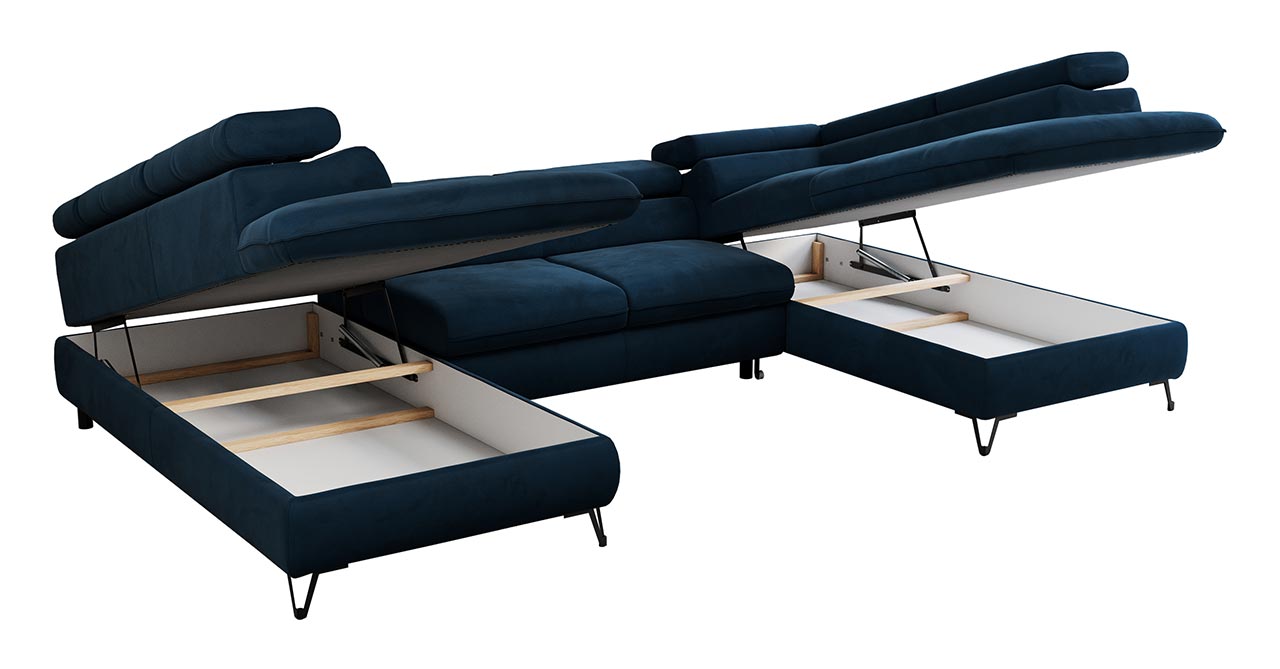 narożnik U, PETER, pojemniki na pościel