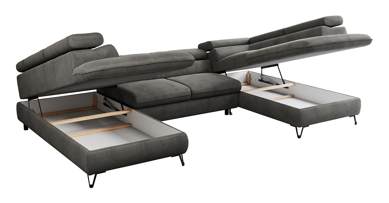 narożnik U, PETER, pojemniki na pościel