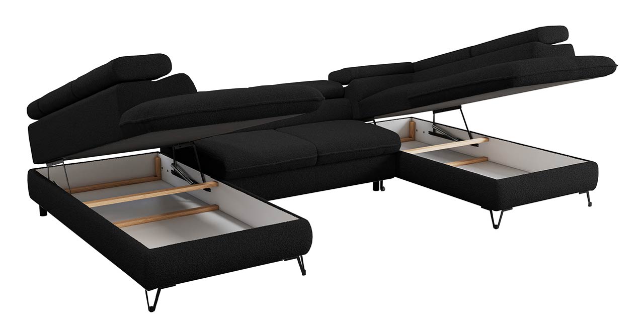 narożnik U, PETER, pojemniki na pościel