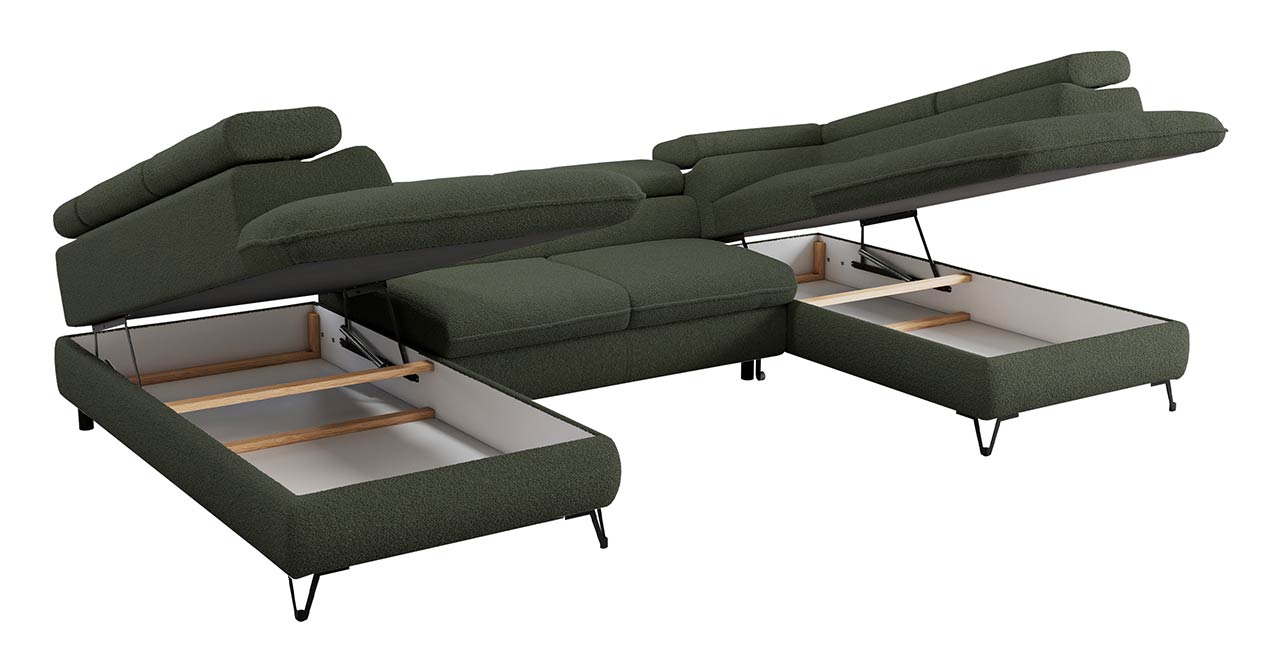 narożnik U, PETER, pojemniki na pościel