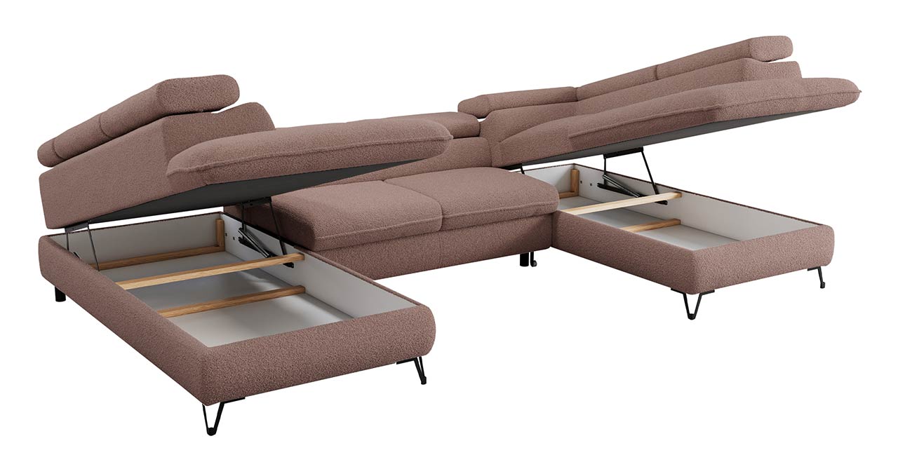 narożnik U, PETER, pojemniki na pościel