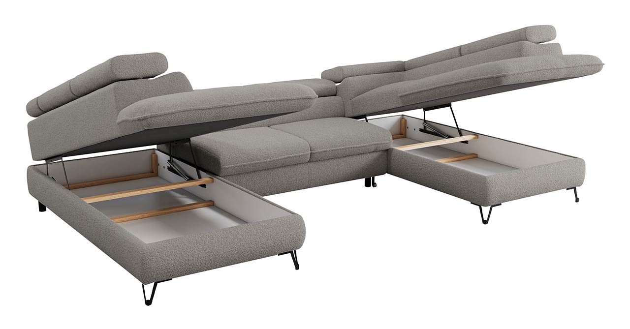 narożnik U, PETER, pojemniki na pościel