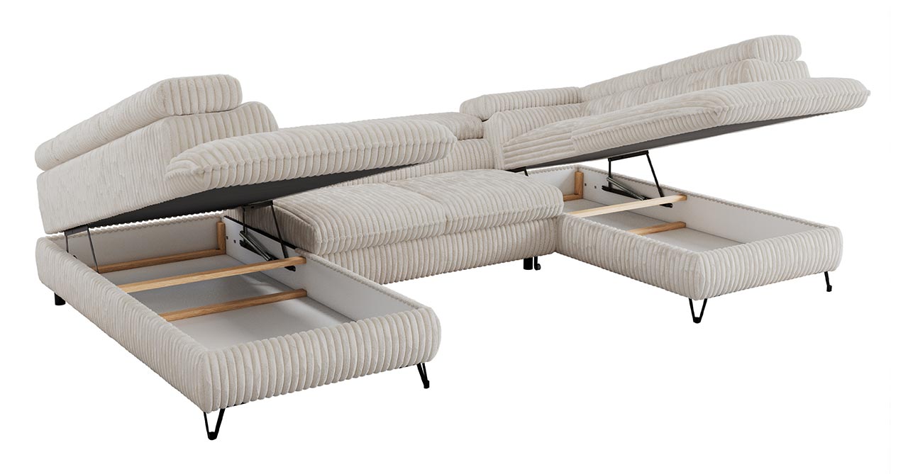 narożnik U, PETER, pojemniki na pościel