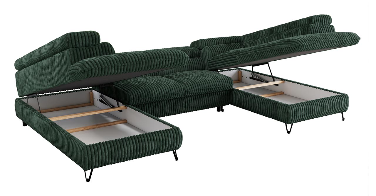 narożnik U, PETER, pojemniki na pościel