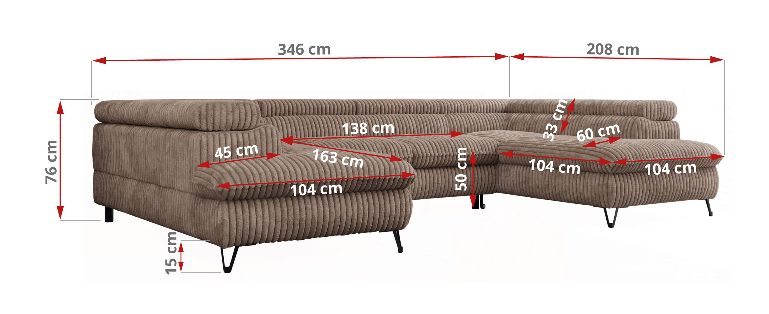 Narożnik PETER U - Tilia 17 - brązowy - OUTLET - 42_1