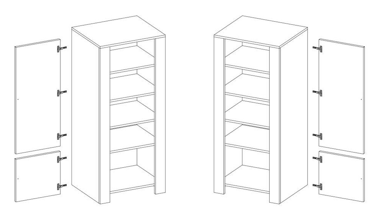 półszafa NAWADO wnętrze bryły
