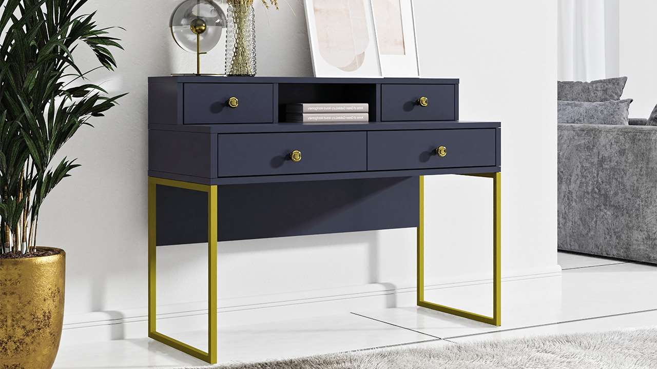 biurko w stylu glamour