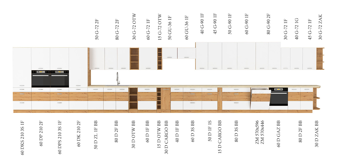 szereg kuchnia ARTISAN biała