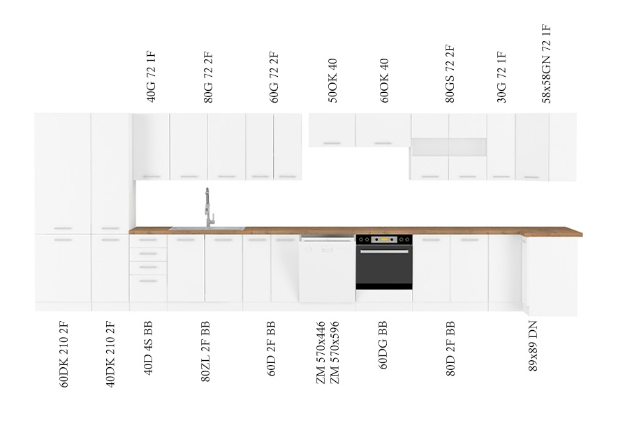 szereg kuchnia eko white