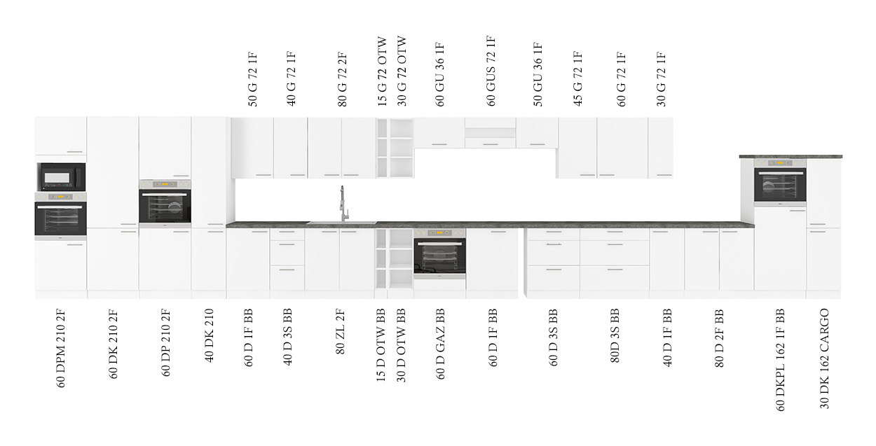 szereg kuchnia lara white