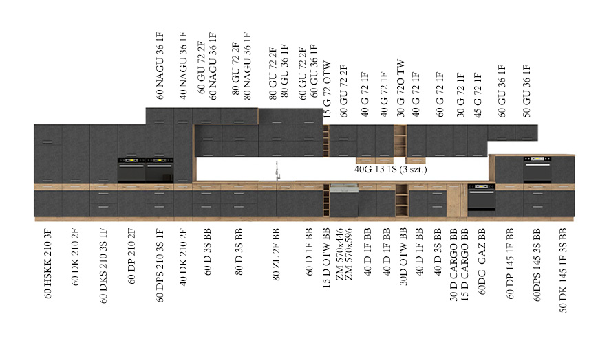 szereg kuchnia VIGO MATERA