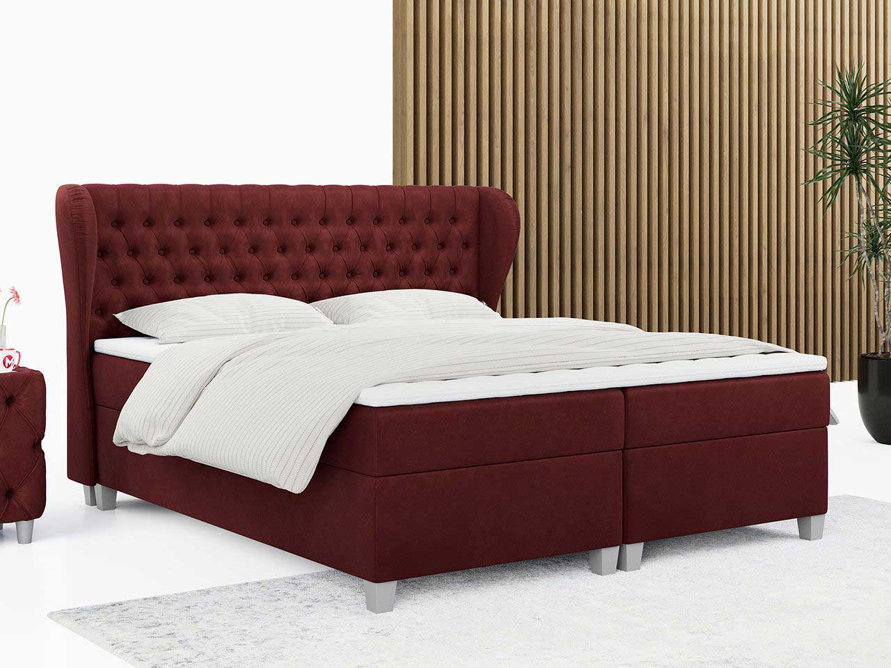 łóżko kontynentalne burlone czerwony