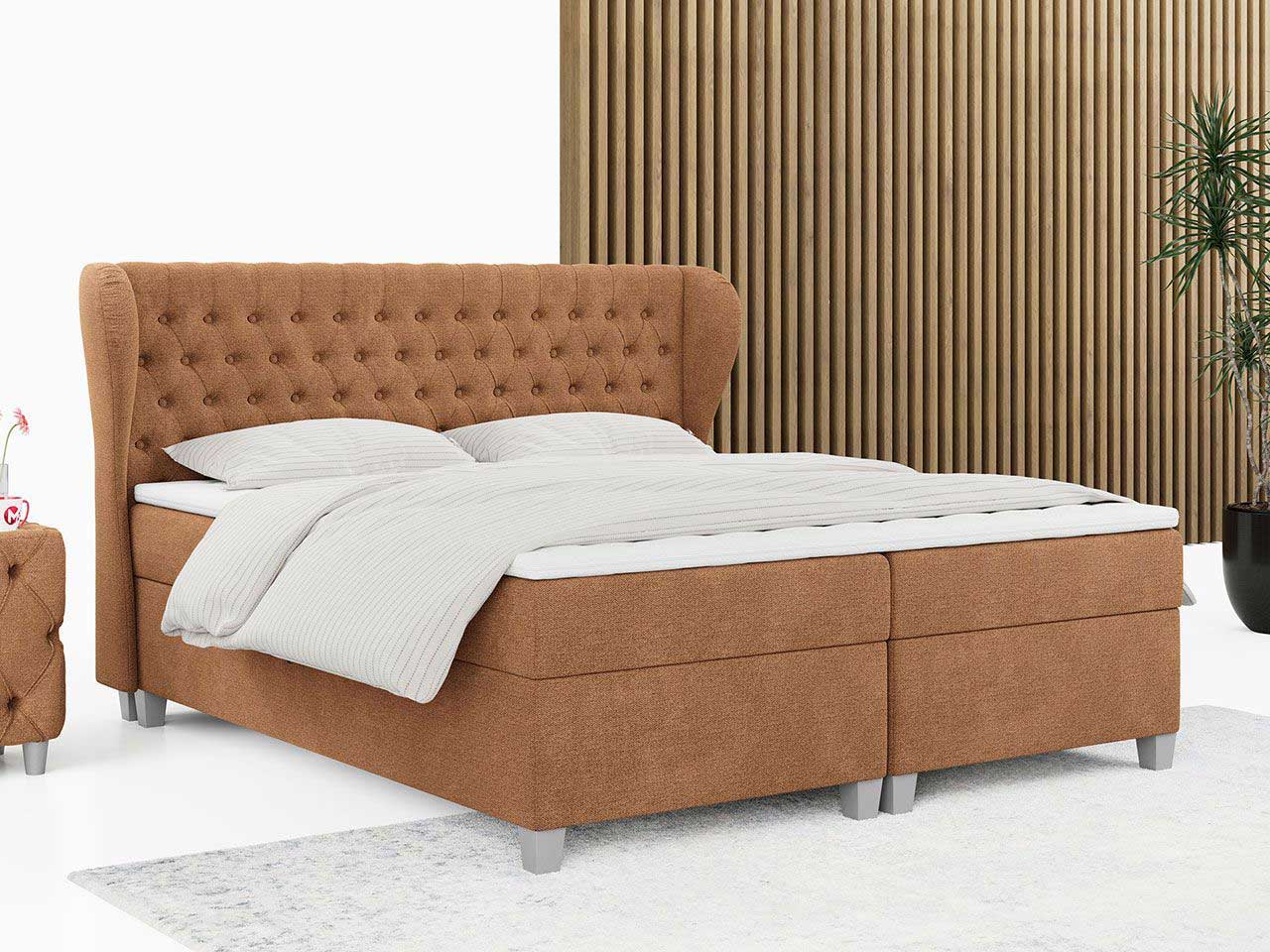 łóżko kontynentalne burlone pomarańczowy