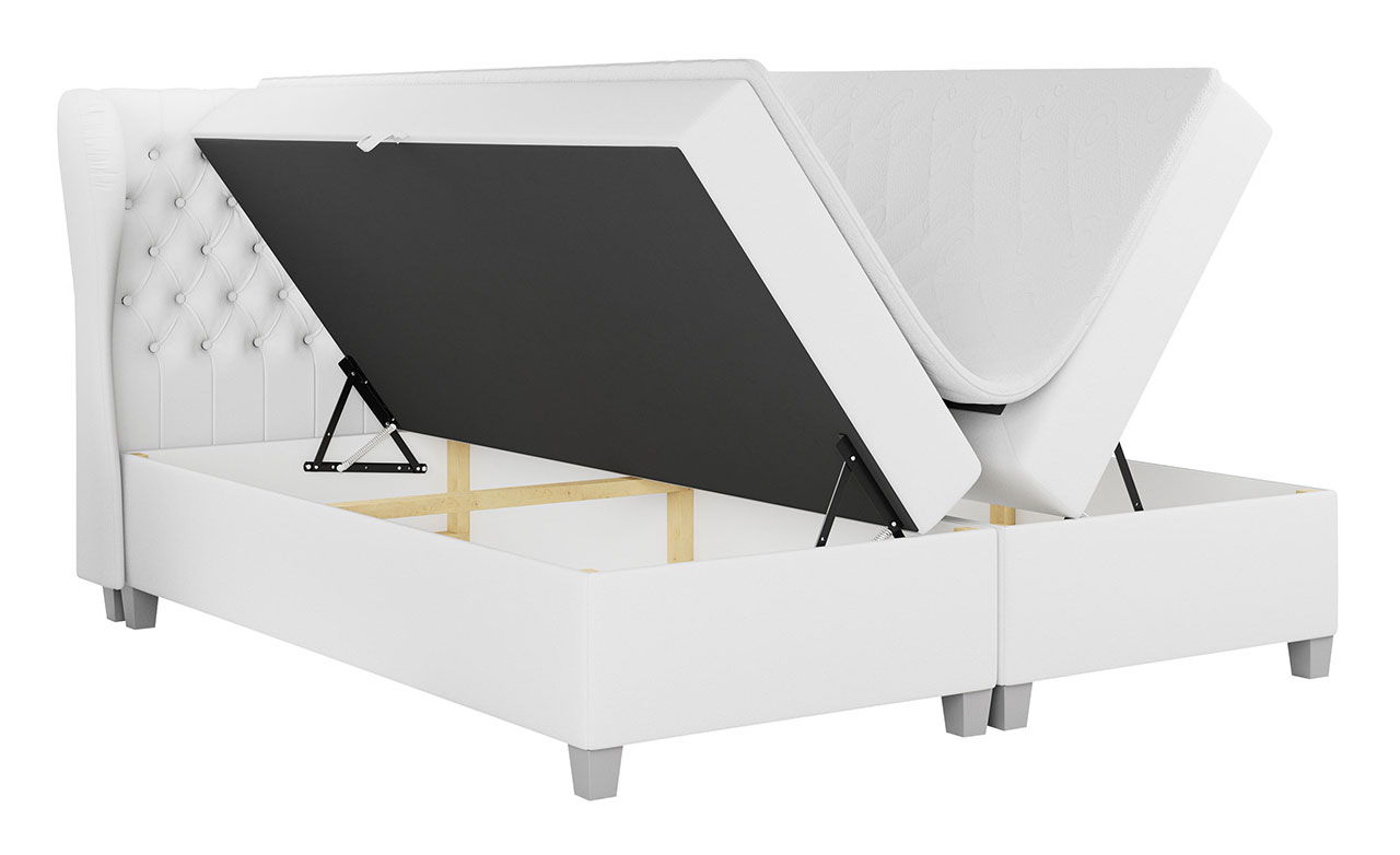 pojemnik na pościel łóżko BURLONE białe do sypialni