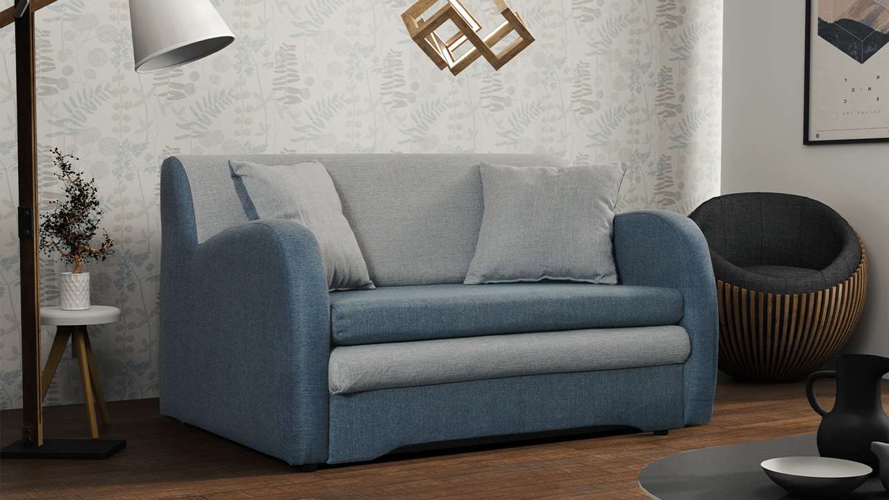 kanapa ASIA iI, dwukolorowa, niebiesko szara