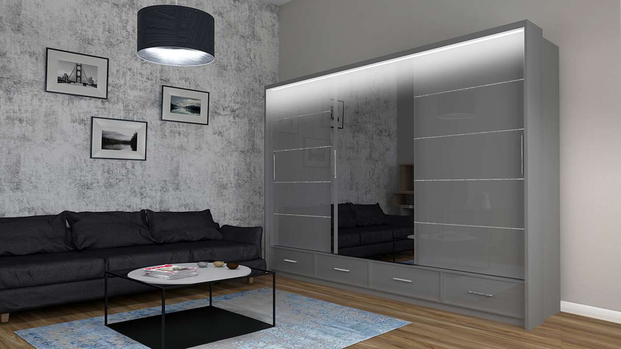 szafa SONEO trzydrzwiowa z oświetleniem