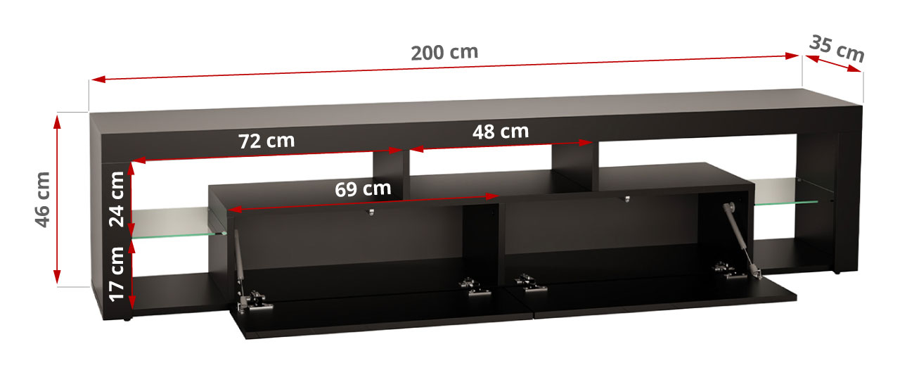 szafka rtv  reiner 7 wymiary