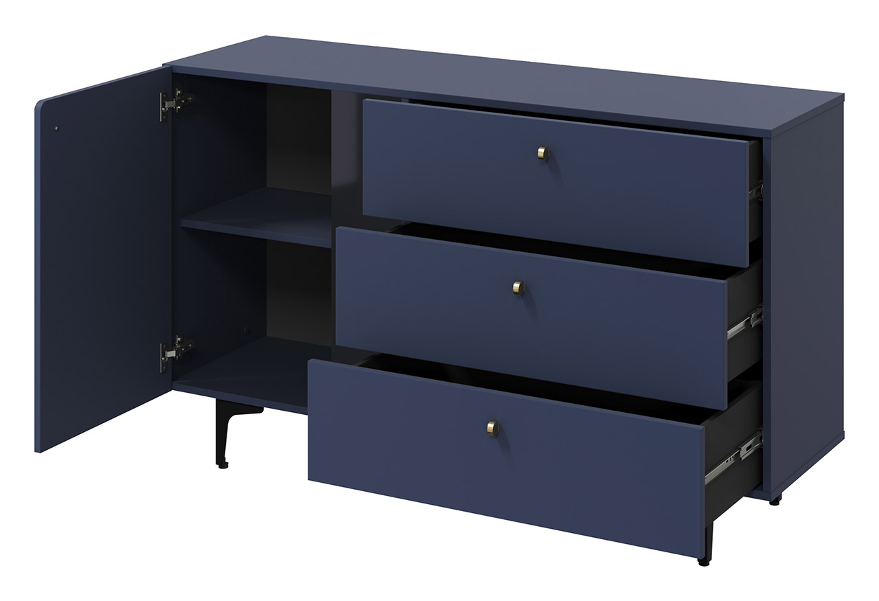 Wnętrze granatowej komody