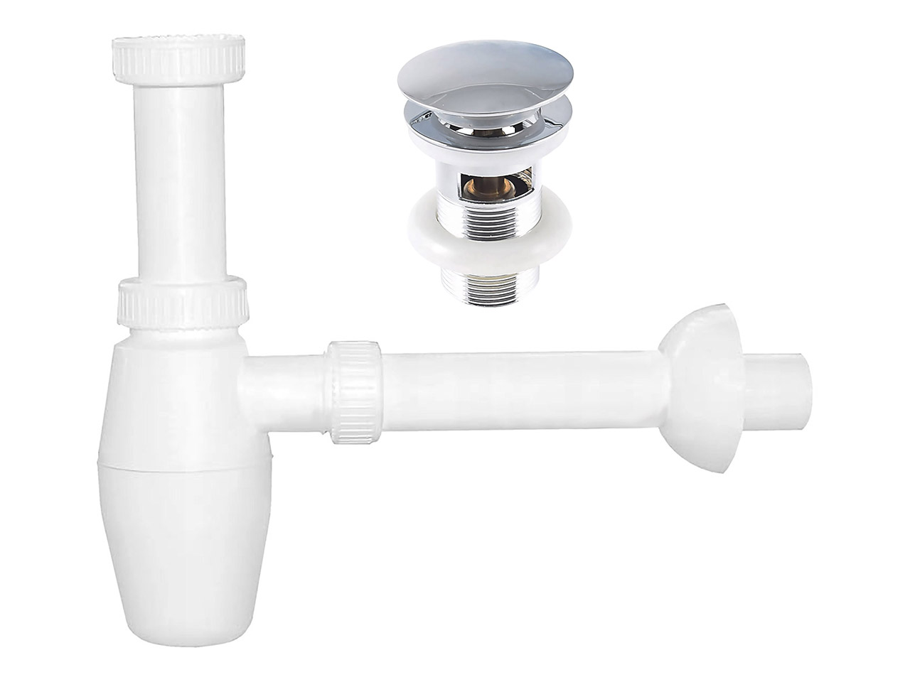 Elegancka i funkcjonalna szafka pod umywalkę 120 cm stojąca lub wisząca - BORDO / Dąb Hamilton / Biały - 54_4