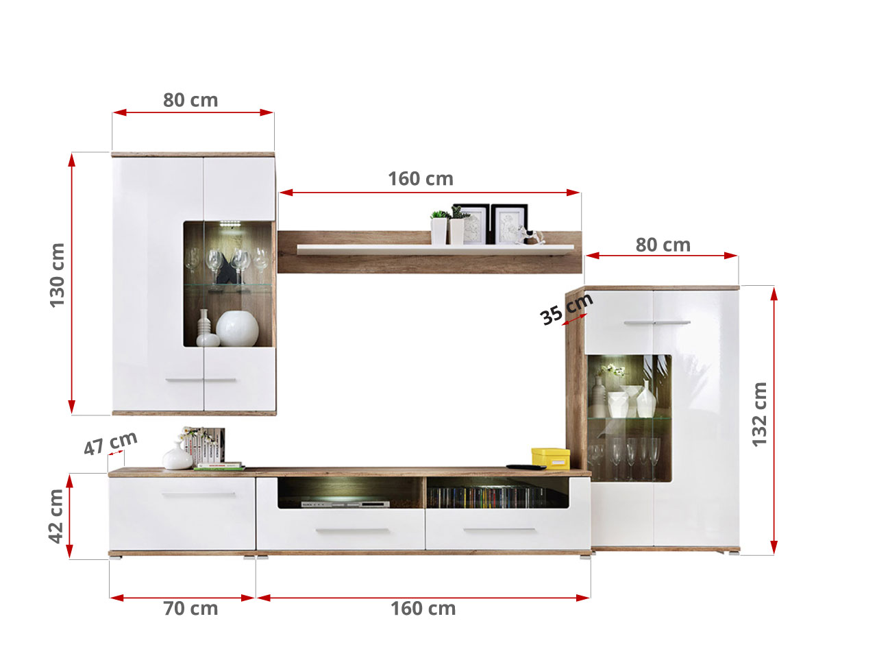 meblościanka kashmir skandynawski styl