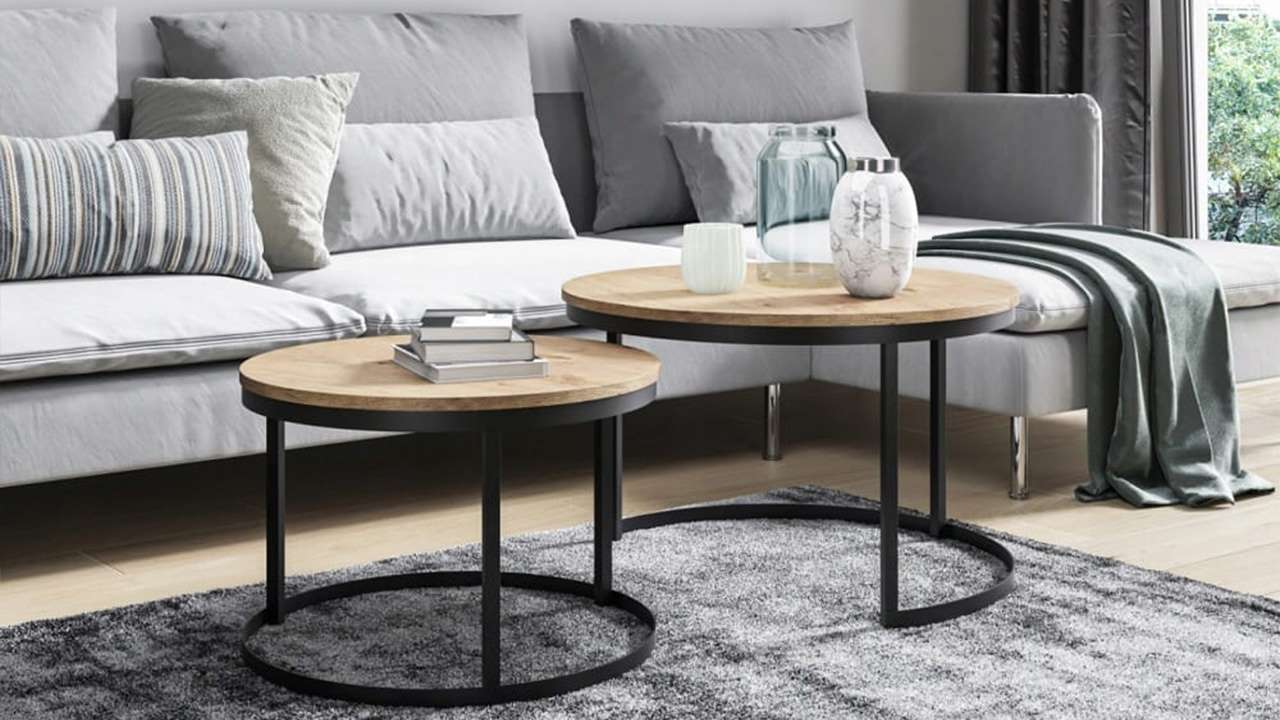 zestaw stolików 2w1 marco, loftowe