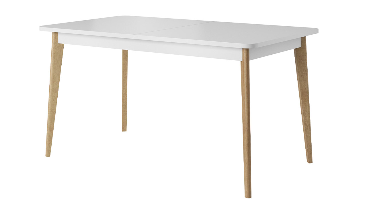 stół PETTINO biały , dąb riviera