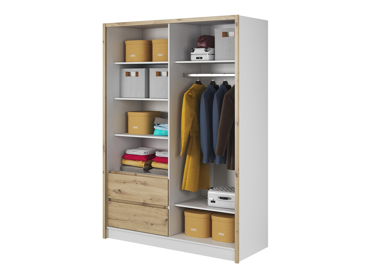 wnętrze szafy FLORIA 150 cm