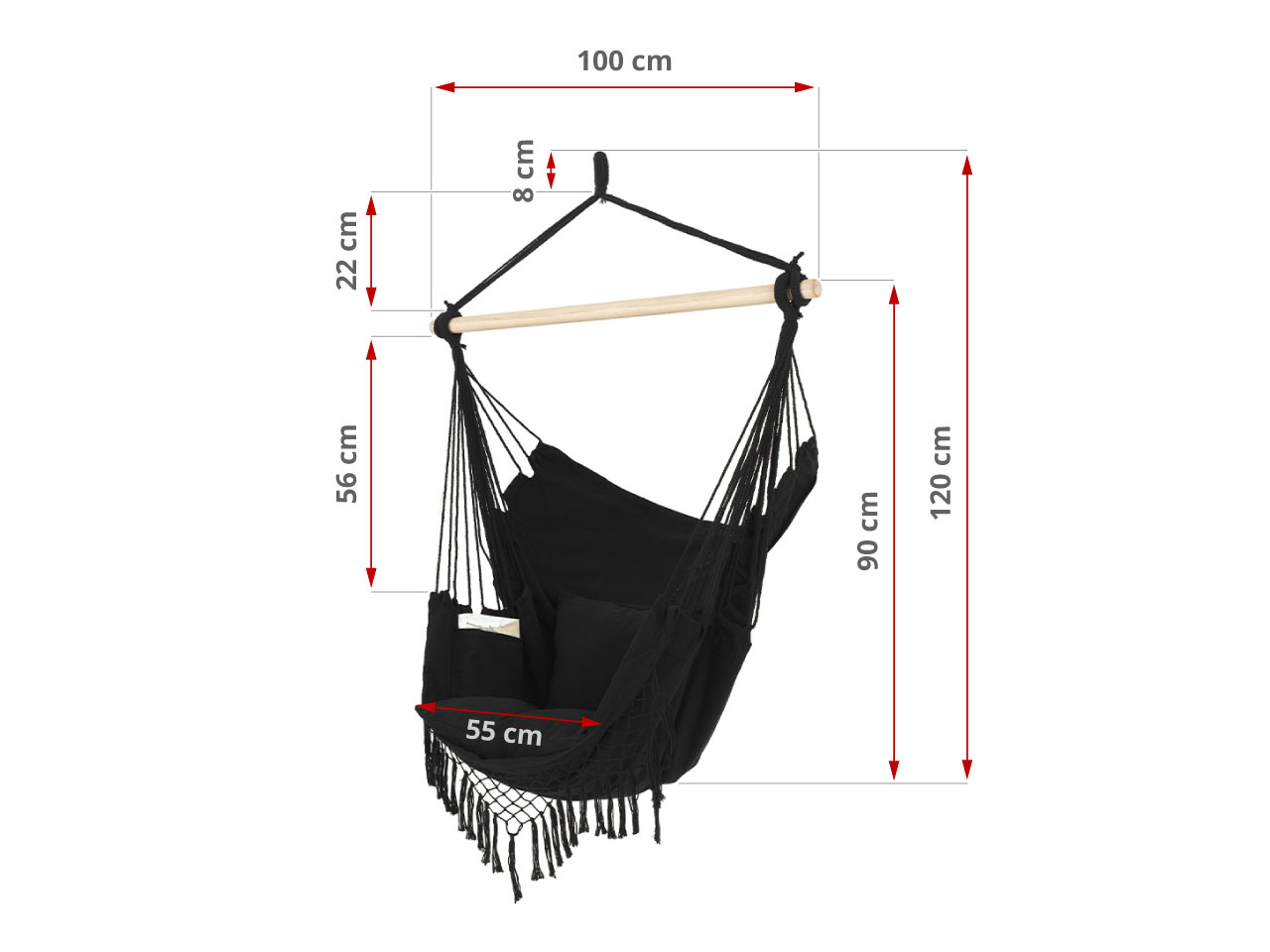 fotel brazylijski wymiary