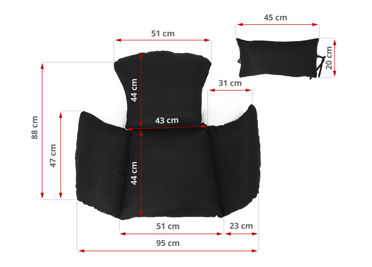poduszki do jaja ogrodowego