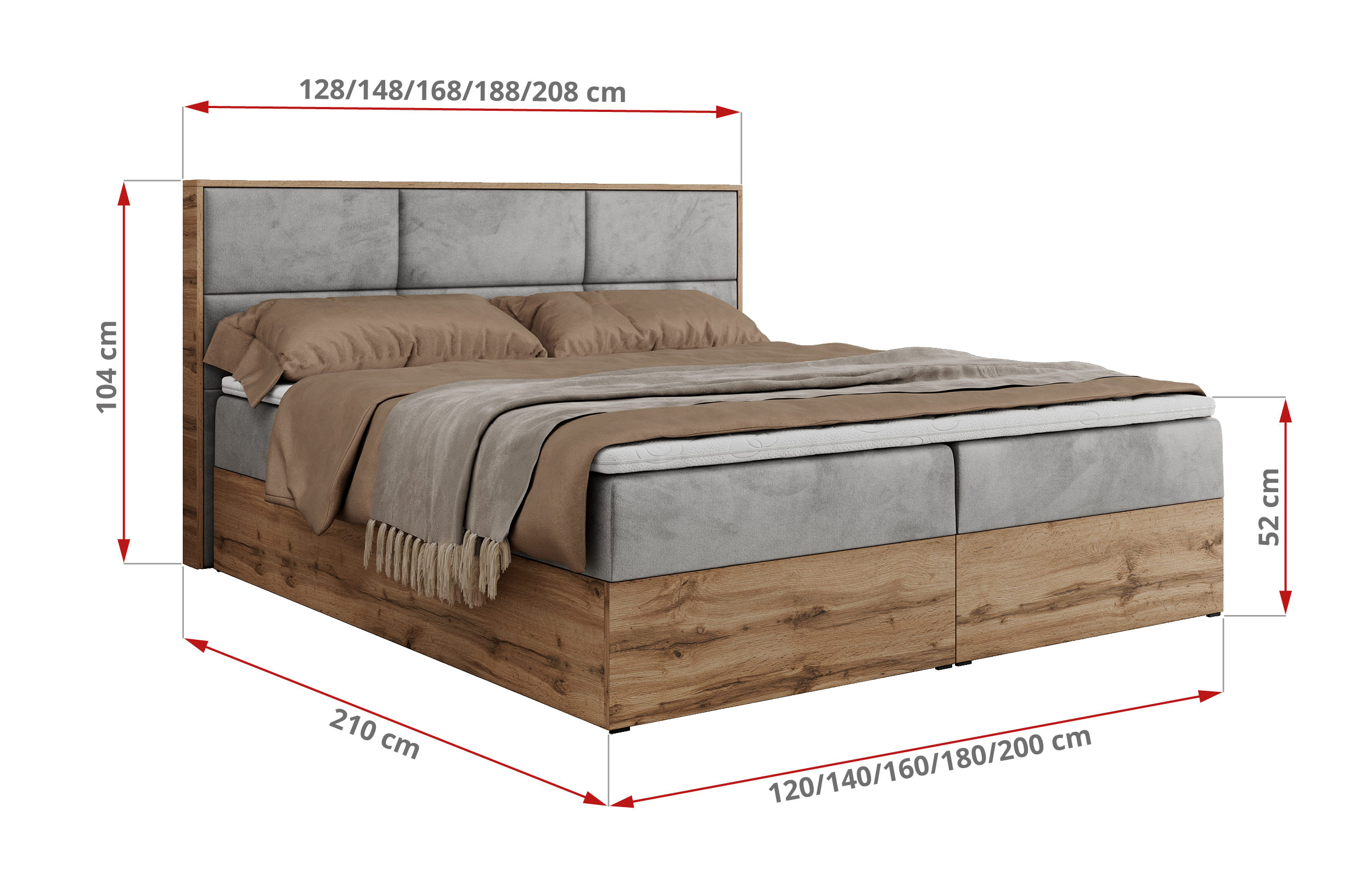 wymiary łóżka Albero 2