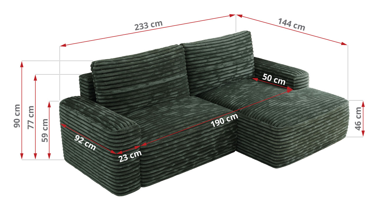 Narożnik BELLUNO L - Tilia 39 - zielony - OUTLET - 42_1