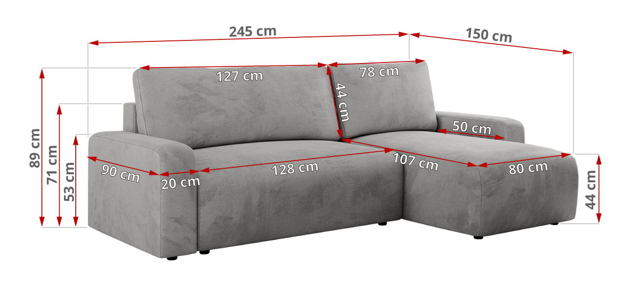 Narożnik ARGOS L - Monolith 84 - jasny szary - OUTLET - 42_1